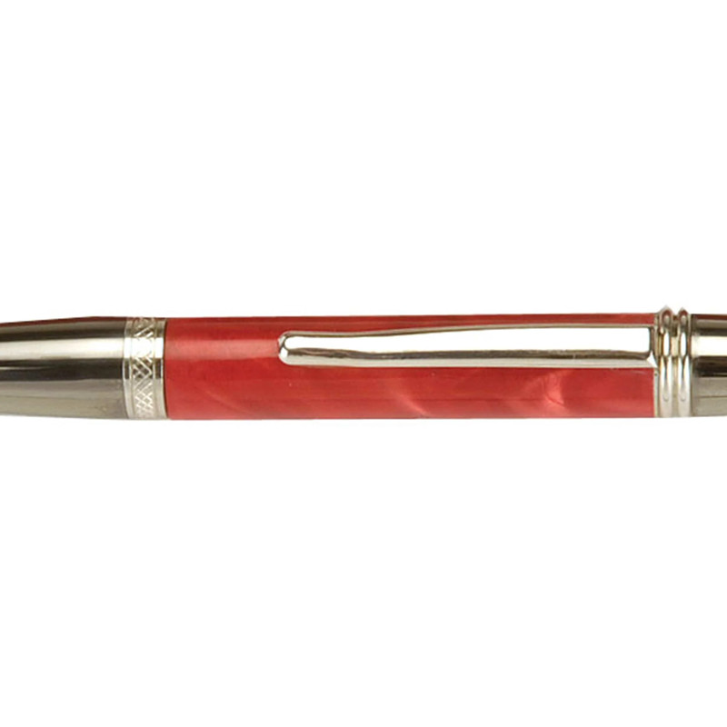 Acrylic Pen Blank - 3/4" x 3/4" x 5" - Color:Rage Red